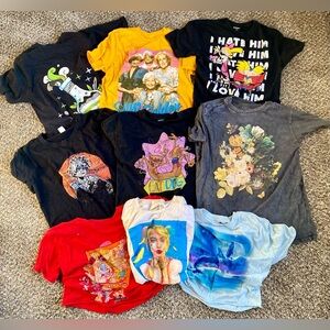 Colorful young Teen/Adult Graphic T-Shirts Set